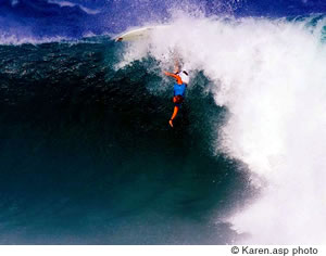 Andy Irons, here at Sunset, knows all about riding the big ones