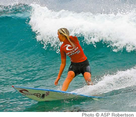 Kauai’s Bethany Hamilton, who lost an arm to a tiger shark in 2003, spent Easter ripping it up at Bells Beach in Australia