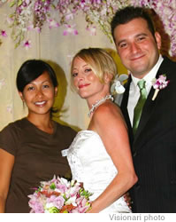 Wedding planner Sandra Williams with bride Bessie and groom Pablo