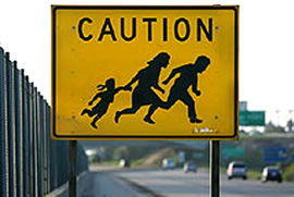 Beware, immigrants crossing