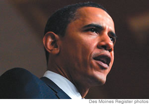 In a recent Iowa speach, Obama 'did not mince words'