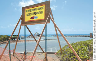 The Halona Blowhole is closed for renovations