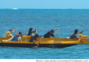 Hui Nalu youth crews practice for the paddle around Oahu
