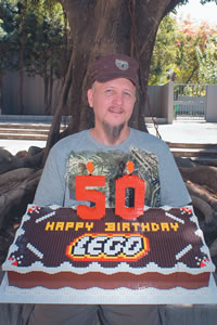 Nelson Yrizarry says happy birthday, LEGO