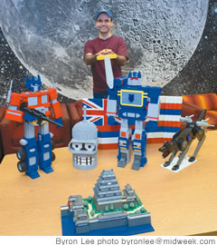 Patrick Yrizarry with out-of-this-world LEGO figures he's created