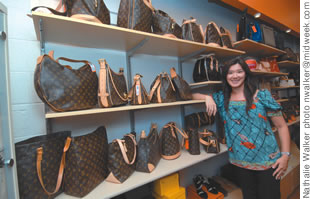 Cindy Young at Paris Station: slightly used handbags galore