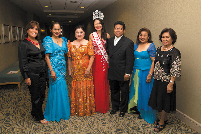 Loida Yamamoto, Armi Farinas, Jean Jeremiah, Miss Hawaii Filipina 2013 Erika Ordonez, Alex Vergara, Jenny Quezon and Flora Pasion.