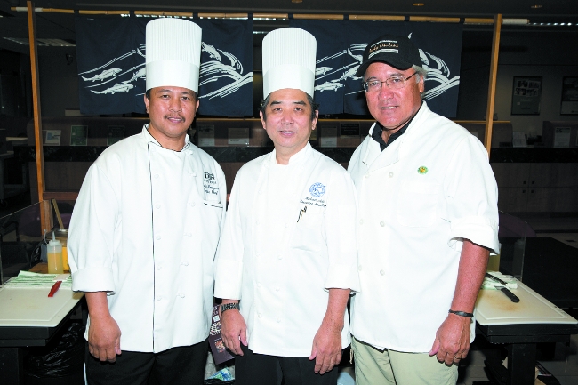 Chef Erwin Manzano, Chef Michael Arita and Steve Teruya