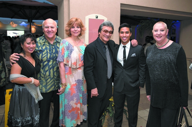 Rose Mendoza, Rick Blangiardi, Vicki and Jimmy Borges, Jordan Segundo and Nancy Bernal.