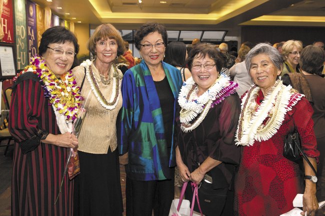 Joyce Tsunoda, Pat Snyder, Pat Saiki, Joan Matsukawa and Sanae Moikeha.