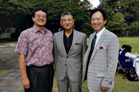 Deputy Consul General Kazunari Tanaka, Ron Nagasawa and Consul General Toyoei Shigeeda