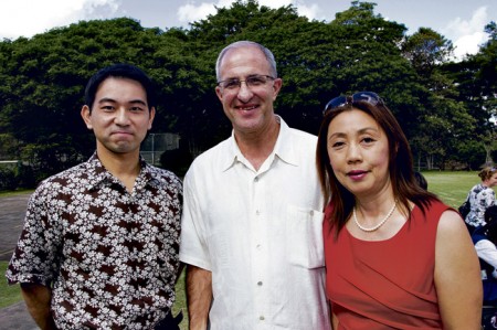 Consul Takeshi Ogino, and retired Col. Charles and Kimiko May