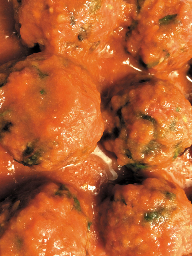 Troy Henry’s Healthy Holiday Meatballs are made with nutritious Swiss chard. Photo from Troy Henry