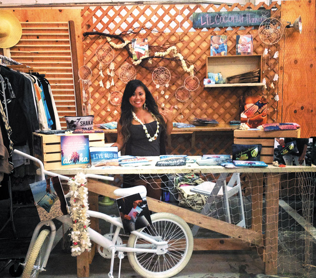 Lil Coconut Hawaii owner Amanda Dela Cruz with her creations. Photo from Amanda Dela Cruz
