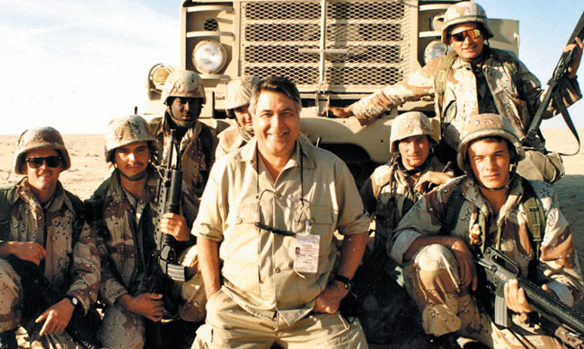Bob Jones in 1991 with Kaneohe Marines in Saudi Arabia during Desert Storm | Photo from Bob Jones