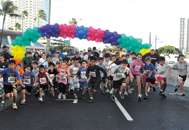 At the start line of last year's Hawaii 5210 Let's Go! Keiki Run | Photo from Hawaii 5210