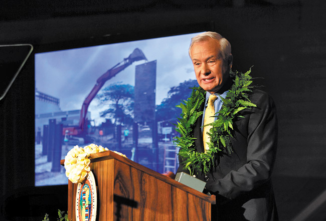 Mayor Kirk Caldwell delivered his State of the City speech last week Dennis Oda / Honolulu Star-Advertiser photo