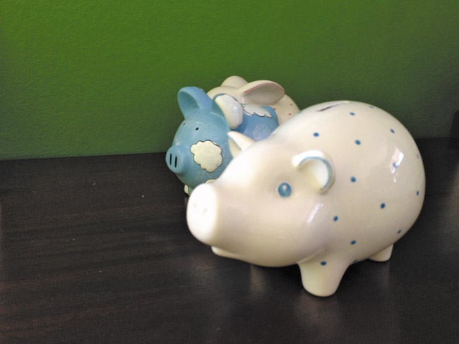 Three piggy banks in the Joaquin household (one is actually a bunny). Tannya Joaquin photo