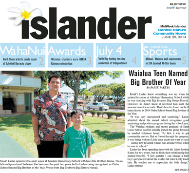 Waialua Teen Named Big Brother Of Year