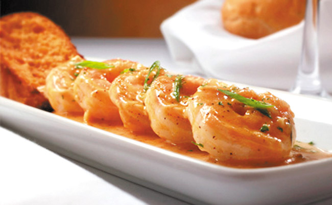 Along with steak, Ruth's Chris also offers fresh seafood, including Barbecue Shrimp. PHOTO COURTESY RUTH'S CHRIS STEAK HOUSE