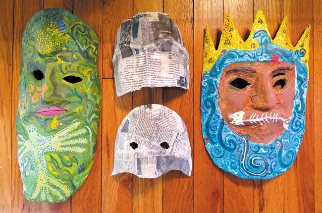 Make your own paper-mache mask for Halloween. Photo courtesy Malama Learning Center.