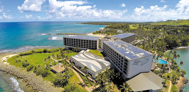 The newly completed innovative 'green roof' at Turtle Bay Resort spans about 60,000 square feet as part of the Kahuku hotel's commitment to environmental sustainability. Photo from the resort. 
