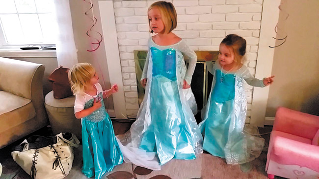 Three little Elsas on Halloween PHOTO FROM SUSAN PAGE