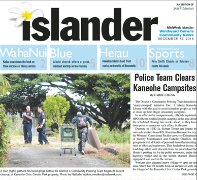 Police Team Clears Kaneohe Campsites