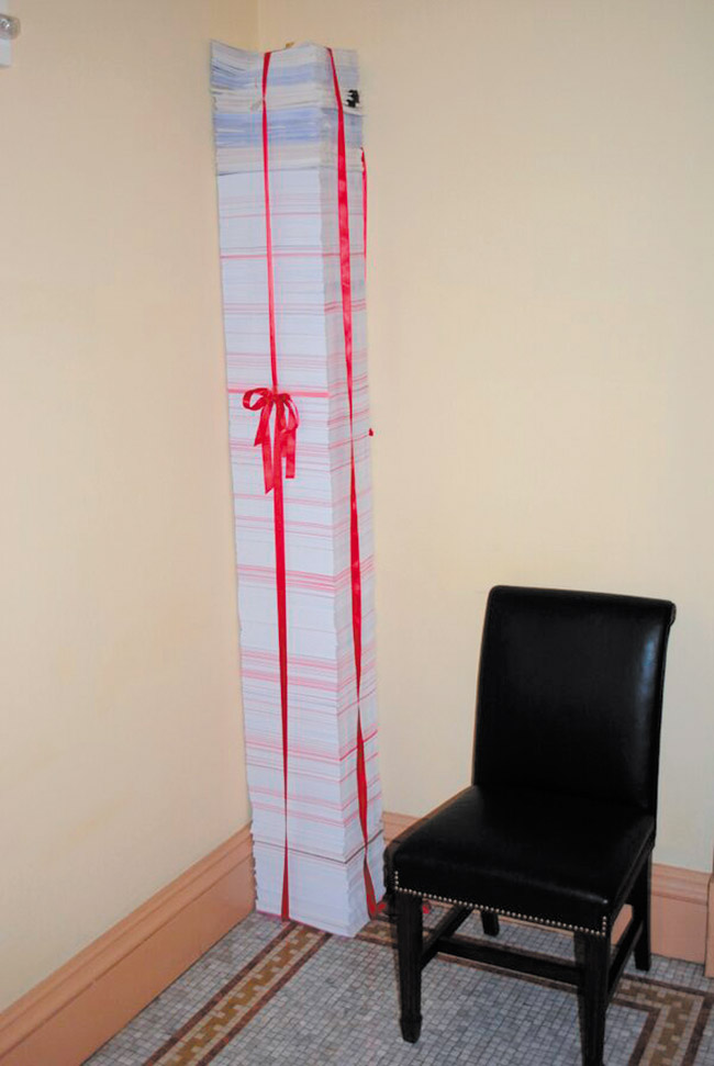 This is what 20,000 pages of Obamacare special regulations look like PHOTO COURTESY SEN. MITCH MCCONNELL'S OFFICE