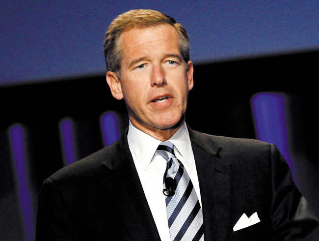 NBC has suspended Brian Williams as ‘Nightly News' anchor and managing editor for six months without pay for misleading the public about his experiences covering the Iraq War AP PHOTO / MATT SAYLES 