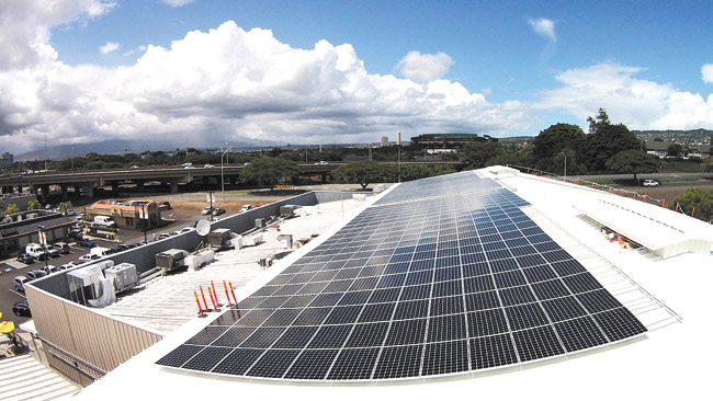 Ice Palace's new SunPower 327-watt modules already have cut energy costs. Photo from DEP. 