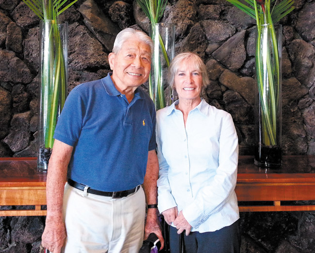 Jim Wo and Louise Pagotto PHOTO COURTESY MARIKO MIHO, UNIVERSITY OF HAWAII FOUNDATION 