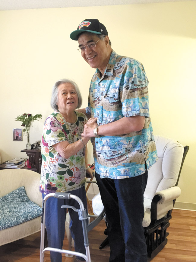 The author with his kindergarten teacher Barbara Leong PHOTO COURTESY LEONG FAMILY  