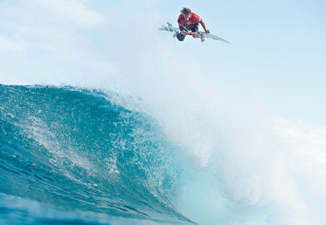 John John Florence grabs some serious air and finishes second at Margaret River. WSL PHOTO