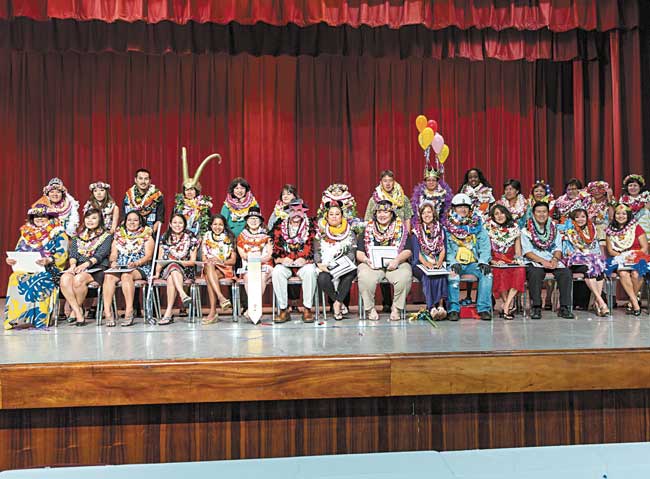 Thirty-one of the state’s best teachers donned silly garb May 2 during a spirited celebratory luncheon. Hawaii State Teachers Association honored the educators for their work in and out of the classroom. PHOTO FROM HTSA.