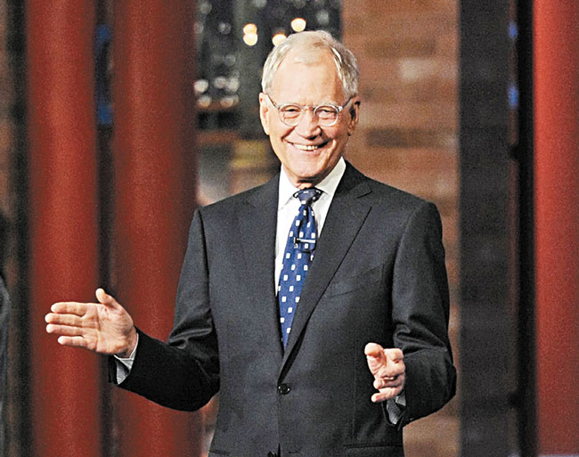 David Letterman appears during a taping of his final ‘Late Show with David Letterman’ May 20 JEFFREY R. STAAB/CBS VIA AP
