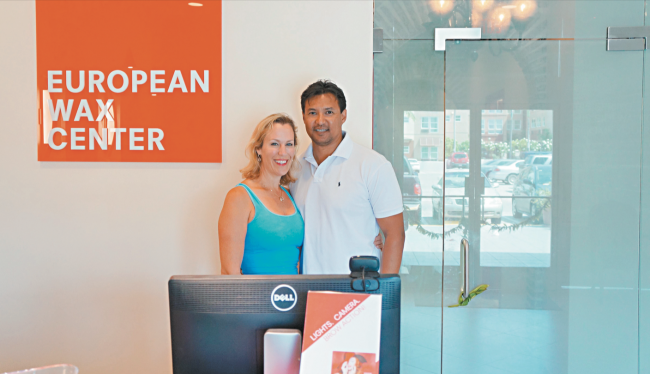 European Wax Center owners Jennifer and David Pang celebrated the opening of the Pearl Highlands Center location last month. PHOTO FROM JENNIFER PANG.