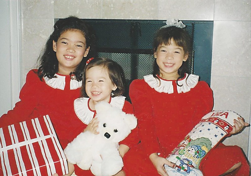Emma Wo with older sisters Marisa and Liza