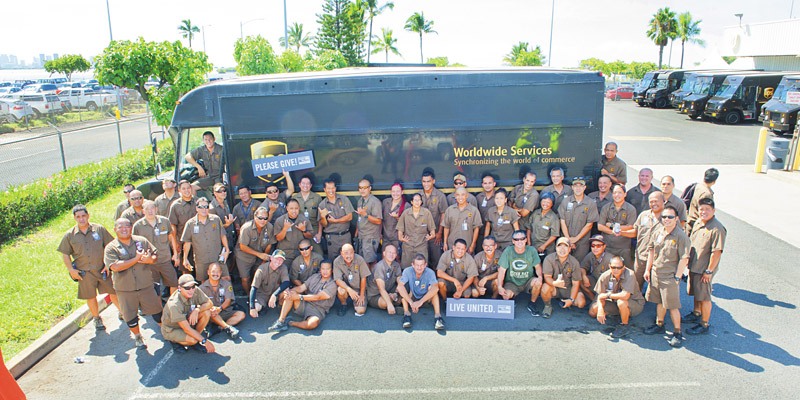 UPS employees are all in when it comes to supporting AUW. PHOTO BY NATHALIE WALKER