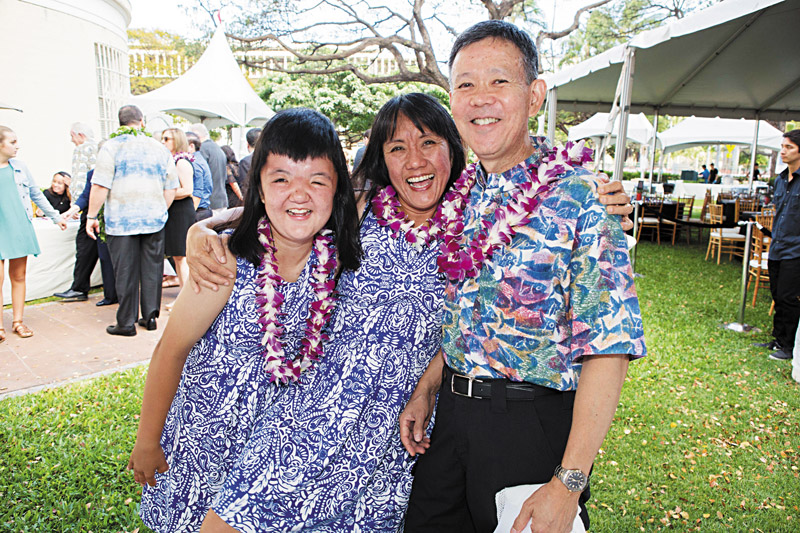 The Ogata ohana — Maile, Cindy and Ernest EASTER SEALS HAWAII PHOTOS 