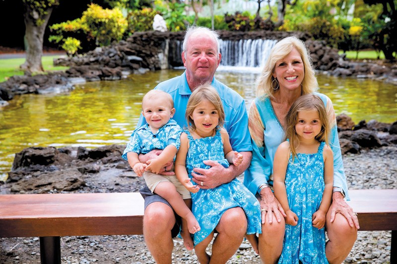 Mary Ann Barnes and husand Rick Buckrop with their three grandchildren  PHOTOS COURTESY MARY ANN BARNES 