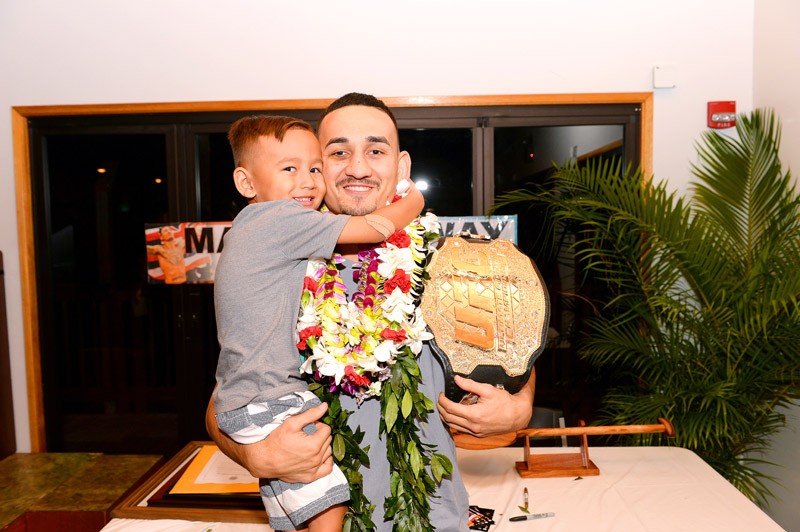 Jerome-Max Holloway's son Rush will start kindergarten next year 