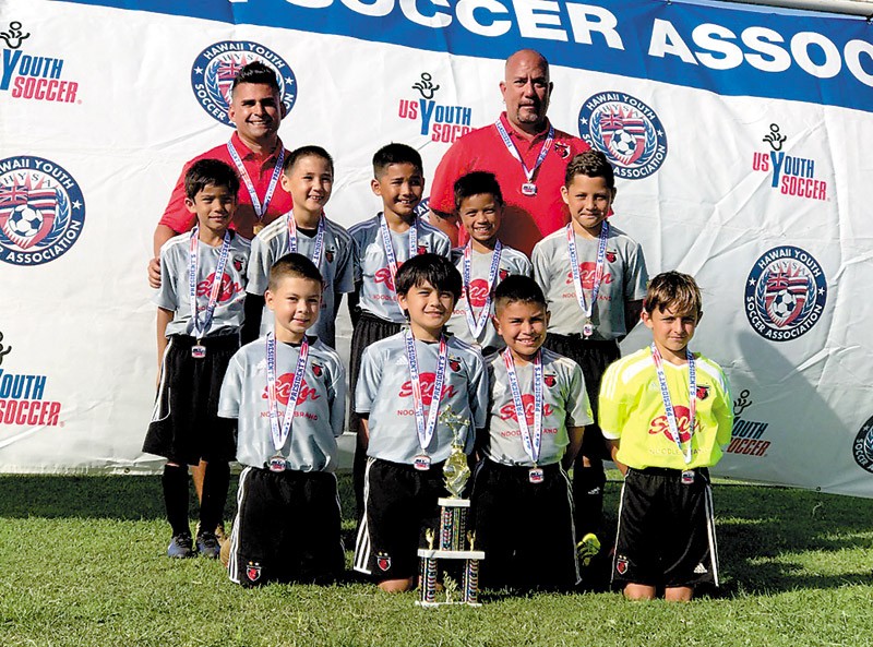 Congratulations to the Kailua Bulls 08B-U9 Boys Division champions! They battled in the HYSA state tournament, otherwise known as Presidents Day Cup, Feb. 18-20, making it to finals and winning 2-1 against a tough Maui Cobras Team.
