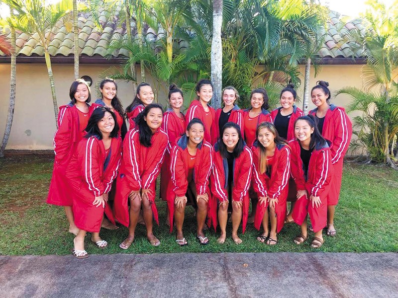 The 2017 Kalani High School Falcons water polo team after their recent game with Leilehua at CORP in Central Oahu.