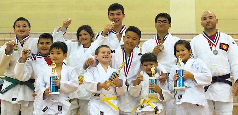 The Judoka from Kroc Center Hawaii Judo Club competed at the Honolulu PAL Judo Tournament at Salt Lake District Park Gym March 19. All participants from KCHJC placed first, second or third, receiving trophies or medals earned under the leadership of sensei Marc Daog and sensei Guy Yoshimoto